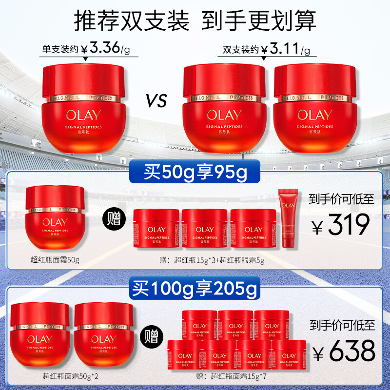 玉兰油（OLAY）超红瓶信号霜乳液面霜50g超红瓶面霜提拉紧致抗皱生日礼物