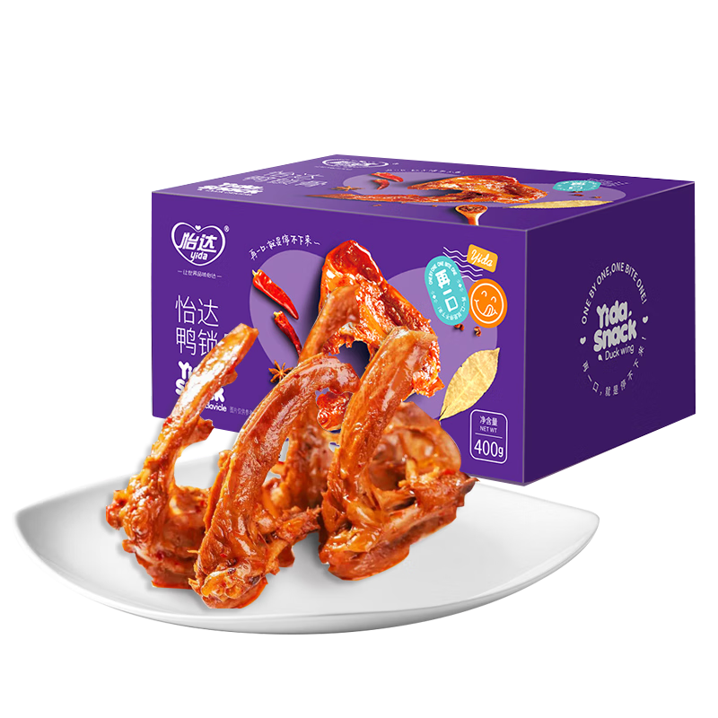 怡达甜辣鸭脖卤味鸭货解馋鸭翅零食 怡达  鸭锁骨400g