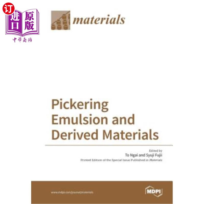 海外直订pickering emulsion and derived materials 皮克林乳剂及其