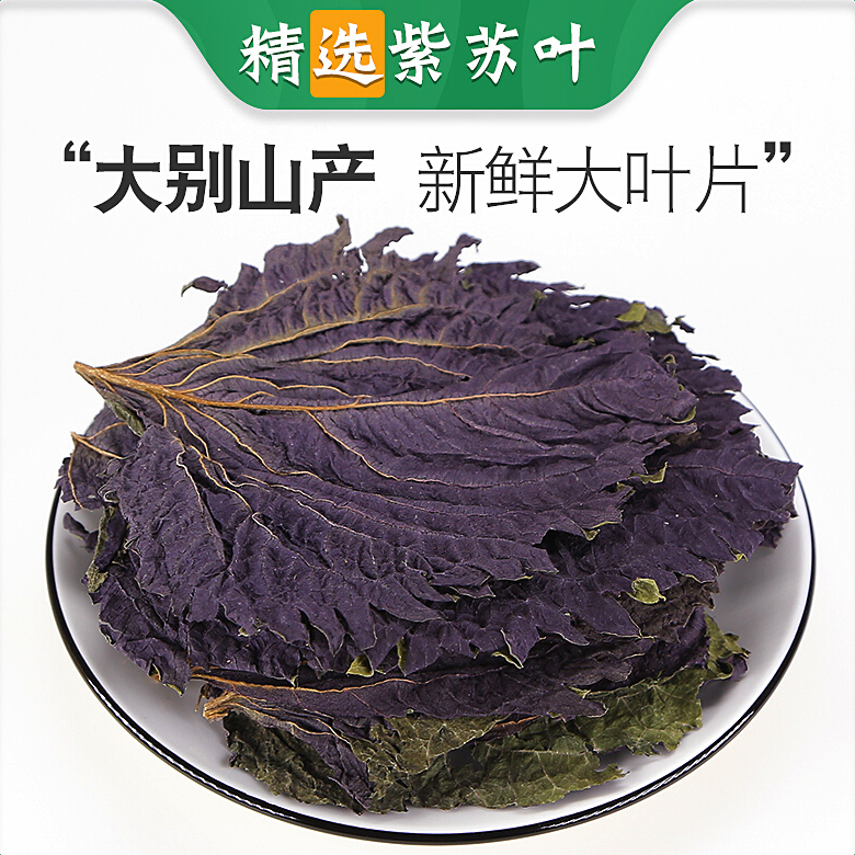 北京同仁堂500g克紫苏叶干紫苏叶中药泡脚食用紫苏叶粉泡茶苏叶中药材