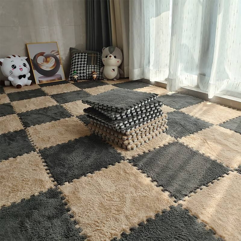 Ե�� ��ζ��ĭ����ƴ�ӵ�̺���ҿ��� ins�緿��ȫ�����̼Ӻ�ë����Ů�����ȫ��Ʈ�������״���̺ ǳ��+��ɫ���ɻ�ϴ/����� 30CM*30CM��1CM��10Ƭװ�� 44.59Ԫ