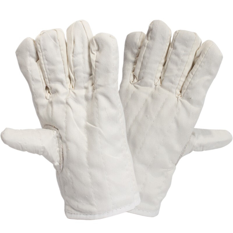 耐高温棉双层加厚防烫烘焙男烤箱隔热耐磨加棉五指防寒劳保手套工