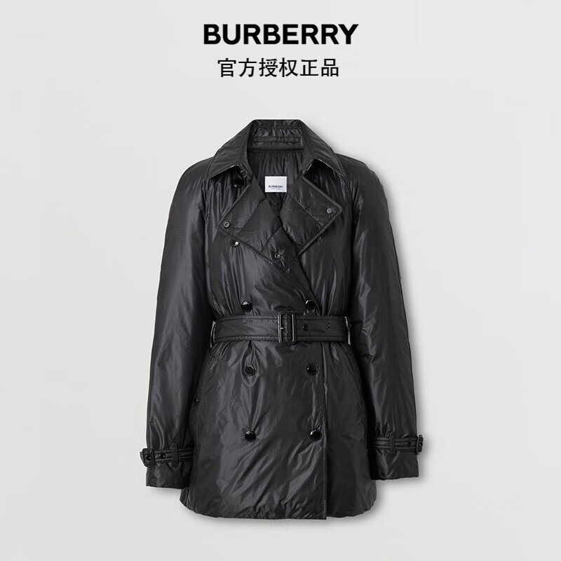 博柏利 burberry【佳节礼赠】女士尼龙羽绒短款 trench 风衣 80405891