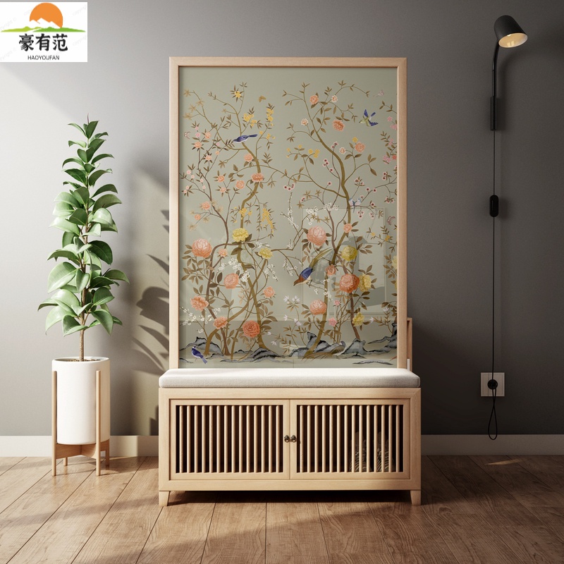 豪有范现代简约屏风隔断客厅正对入户门遮挡风水玄关房间卧室玄关鞋柜