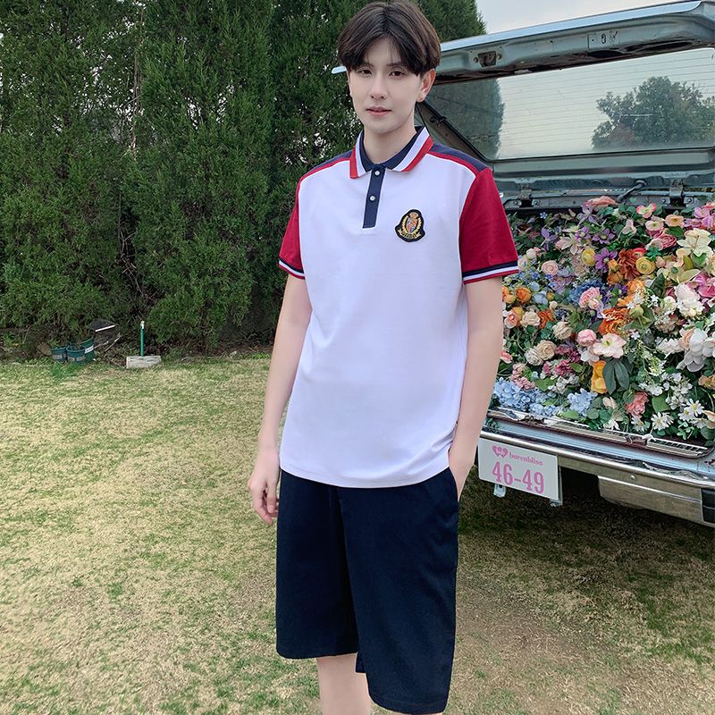 爵思朗男套装中学生班服夏季学院风高中生初中毕业照运动会合唱演出