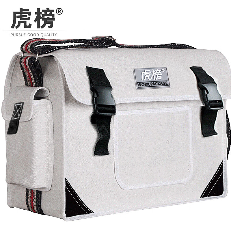 虎榜工具包结实耐用维修安装电工工具包多功能五金工具单肩包帆布包 CB001大号【长40宽14高30】