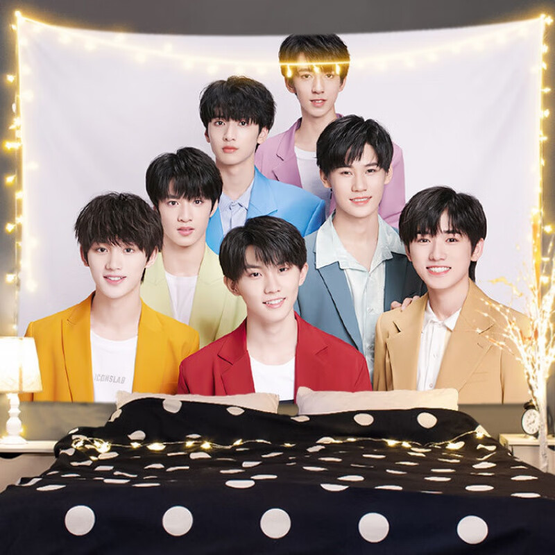 tnt时代少年团周边背景布 tnt时代新款刘耀文程鑫马嘉祺挂布挂毯宿舍