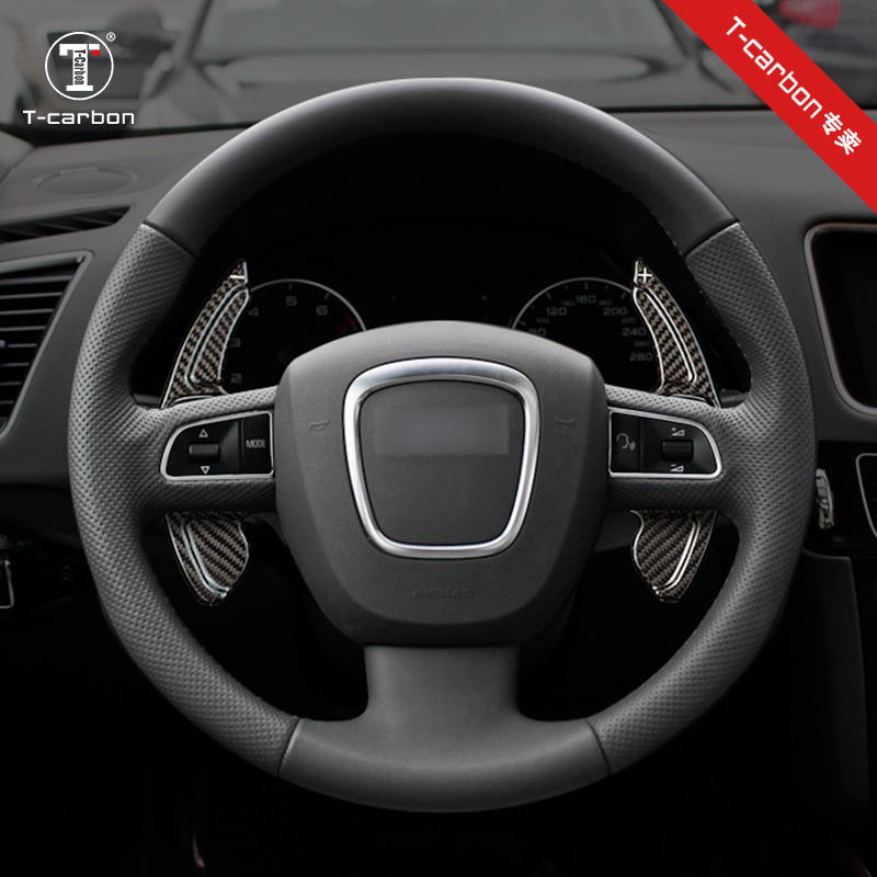 t-carbon适用09-12年老款奥迪方向盘改装a4la5a6a8s8q5q8rs6加长换挡