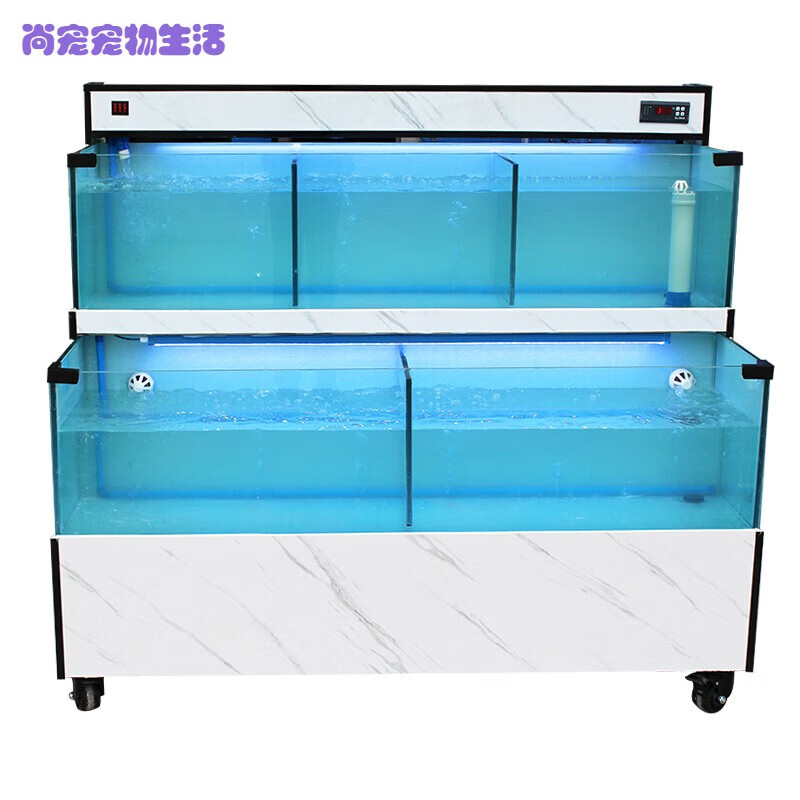贝拉缘 酒店饭店超市商用二层移动海鲜鱼缸海鲜池海鲜缸卖鱼螃蟹专用