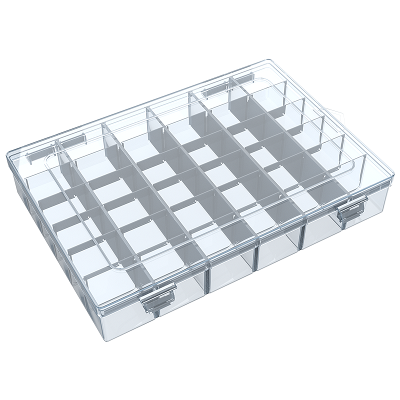 卡夫威尔收纳盒小零件螺丝分类透明物料盒电子元器件储物盒36格NF3631