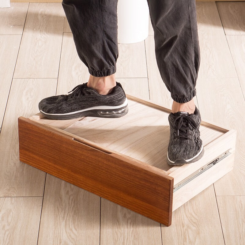 仟艺绘全实木斗柜整装收纳柜床头柜现代简约家用小柜子客厅抽屉式储物柜 窄三斗胡桃【长45*宽40*高64cm】