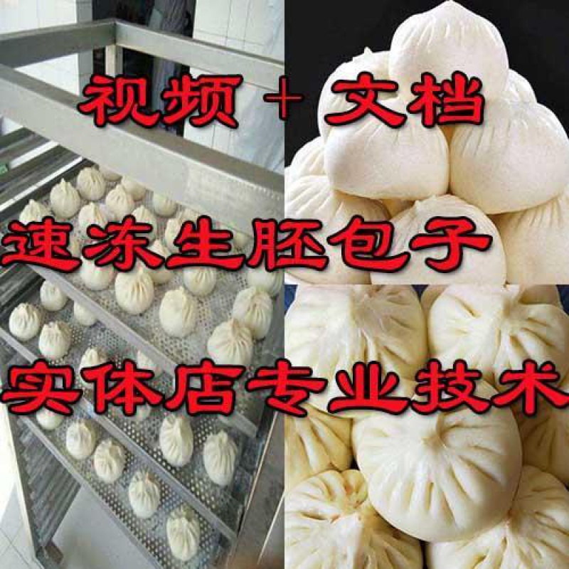 冷冻速冻生胚包子技术配方资料教程大包子和面调馅发面资料教学 冷冻