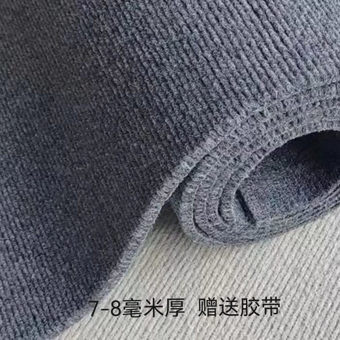 地毯房间卧室客厅大面积全铺办公室房间拍照耐脏客厅可裁剪地毯 烟灰加厚细条纹(6-7毫米厚) 2米宽3米长(整张发)送胶带 京东折扣/优惠券