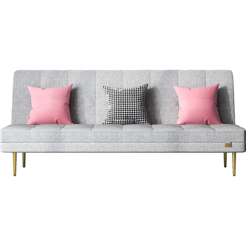 天坛家具 沙发床  新款小户型坐卧两用棉麻沙发 多功能折叠沙发床 三人无扶手靠背放躺-优享款