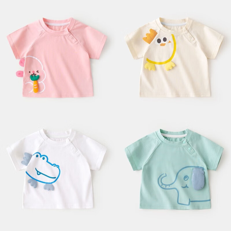 ���ڲ������ོ�Ӥ��T���ļ���Сͯ������ͯ���¿�ͨ������װ�������������·� ��ɫ 90 cm ����