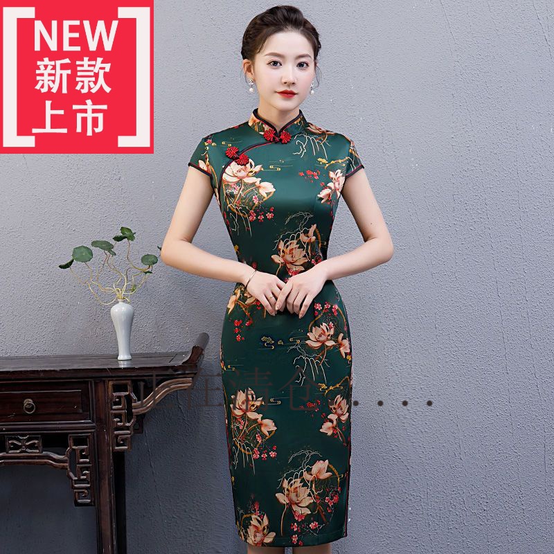 【捡漏】高档轻奢品牌重磅真丝【高品质】新款旗袍中长款单层中国风