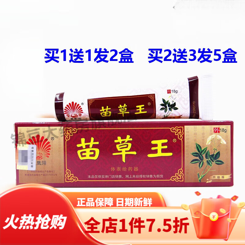 苗草王药膏 1送1皮肤止痒草本刮码销售小腿干痒 1盒装【无买赠】