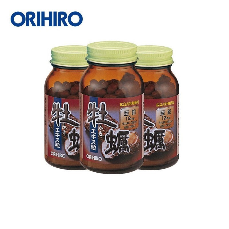 欧力喜乐（ORIHIRO）日本进口牡蛎片日本品男性可与韦哥玛咖使用 深海牡蛎胶囊120粒 3瓶装滋补期