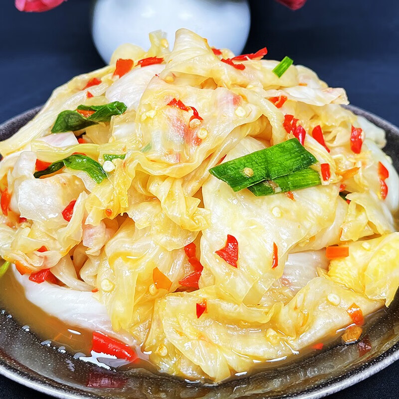 欧贤禾包心菜卷心菜酸辣脆清爽无油下饭菜咸菜泡菜酱菜小吃不甜 酸脆
