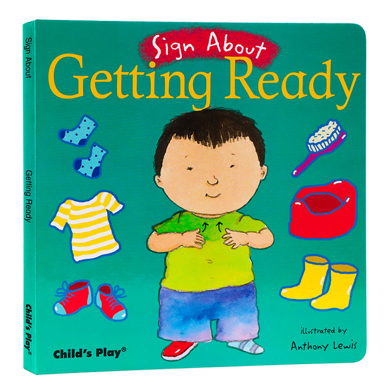 准备好了 英文原版绘本 sign about getting ready 日常手语交流启蒙 
