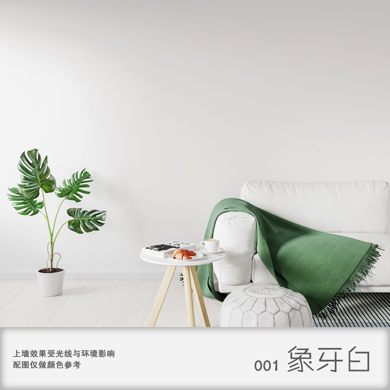 泥涂料仰望水性内墙乳胶白色室内家用环保自刷油漆墙面修复 001象牙白