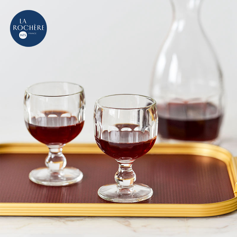 la rochere法国制造la rochere法式小酒馆coteau复古可爱圆高脚红酒杯