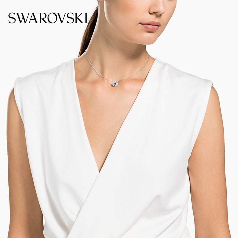 施华洛世奇(SWAROVSKI)【生日礼物】UNA跳动的心项链女吊坠轻奢送女友老婆女 【经典款】蓝色跳动的心5279425