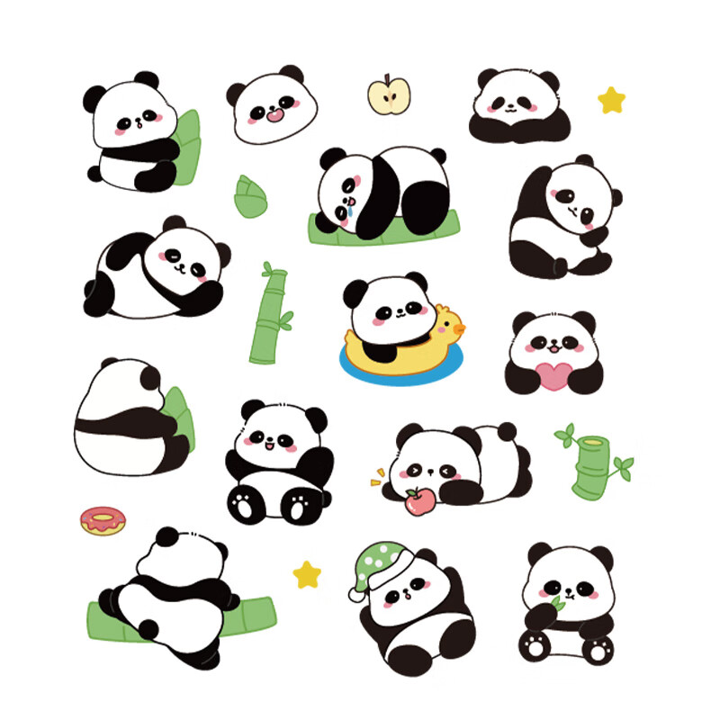 猫太子坐姿矫正器配套赠品熊猫贴纸