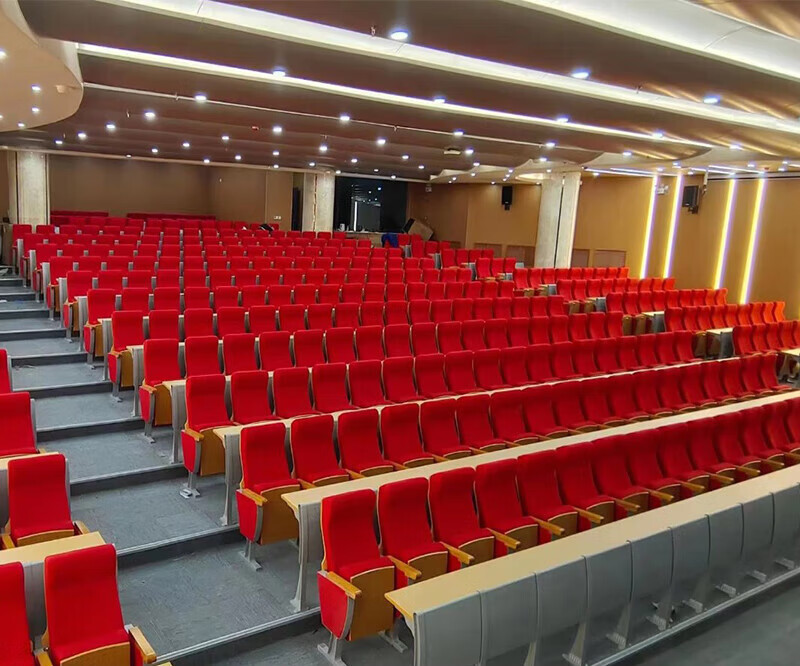 报告厅会议室带写字板联排座椅多功能厅桌椅剧院椅厂家 背面塑壳款