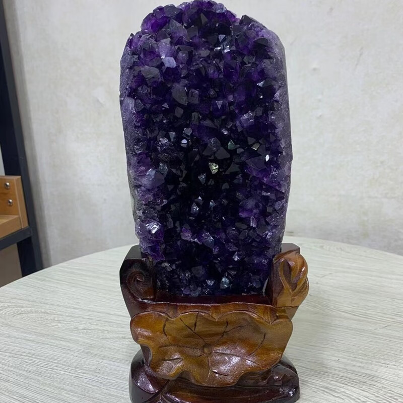 诺源珠宝  天然乌拉圭巴西原矿紫晶块紫晶洞紫气东来摆件