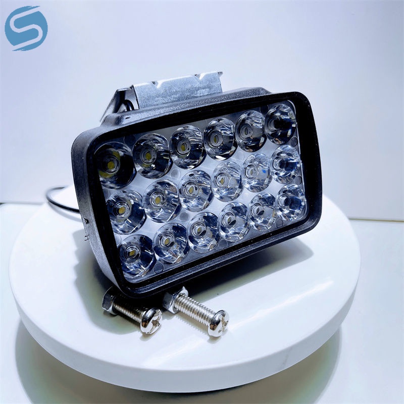 氏修【12V-85V通用】摩托车超亮改装灯电动车LED防水大灯免接线聚光灯 1支超亮夜豹18盏+螺丝