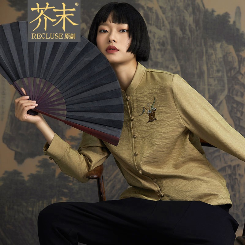 RECLUSE浑金 春季新品中国风复古刺绣新中式立领改良唐装衬衫上衣 钨金现 L使用感如何?