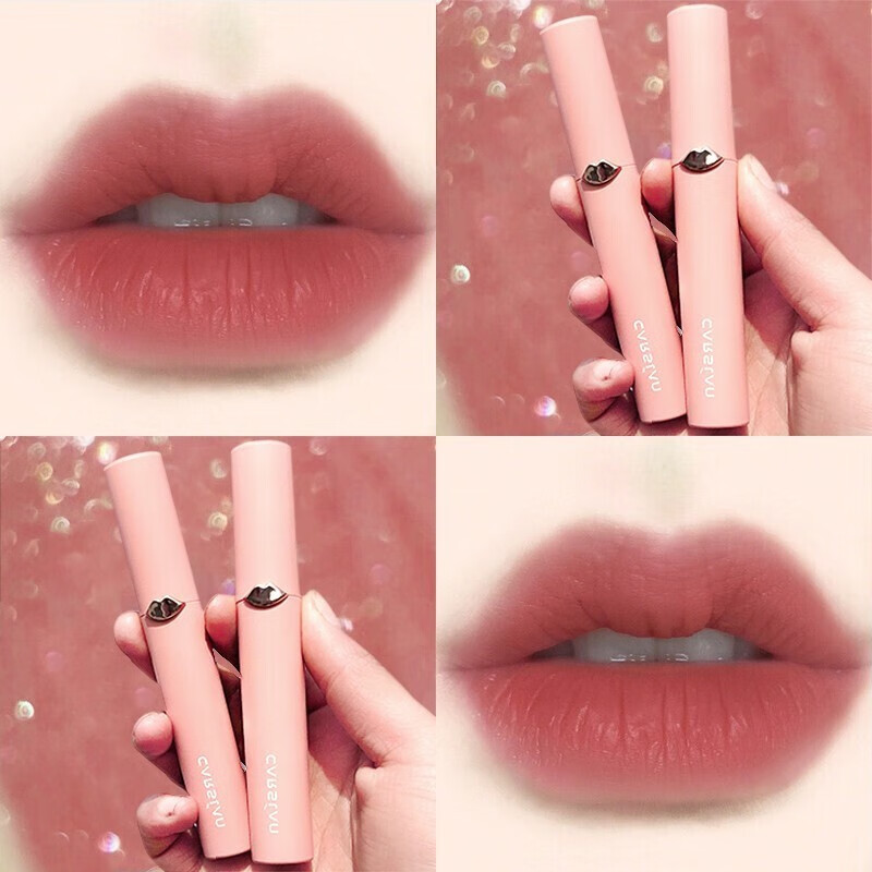 卡姿兰（Carslan）口红丝绒哑光唇釉唇彩唇蜜学生雾面保湿不掉色烂番茄色礼物送女友 V01#红豆沙