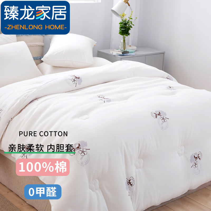 臻龙 纯棉被子内胆套100纯棉絮棉保护套包布棉胎被芯纱布套被胎套子