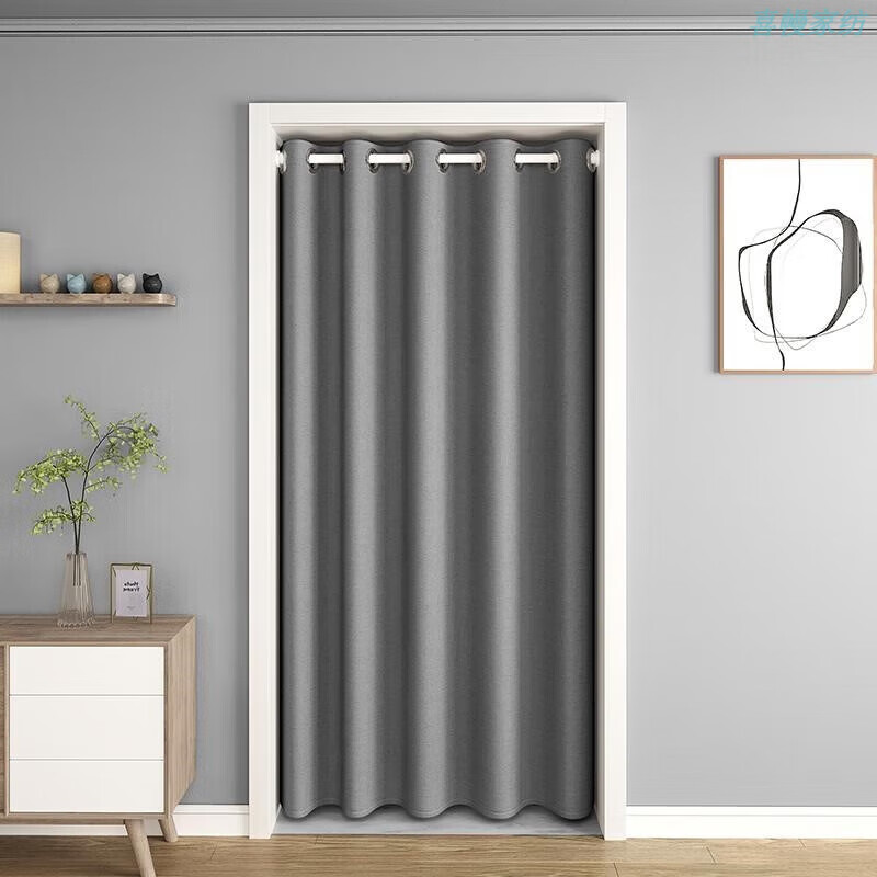 防油烟窗帘加厚门帘遮挡卧室帘免打孔油烟厕所隔断卫生间防空调布帘