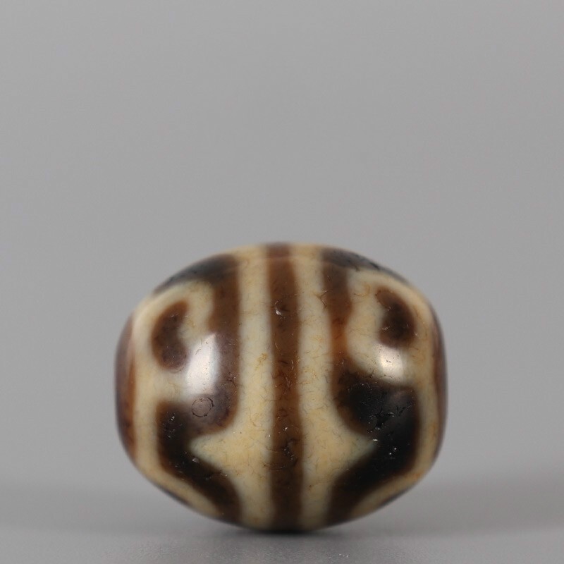 藏传天珠真品 文玩佛珠手串项链吊坠配珠 高19mm直径16mm