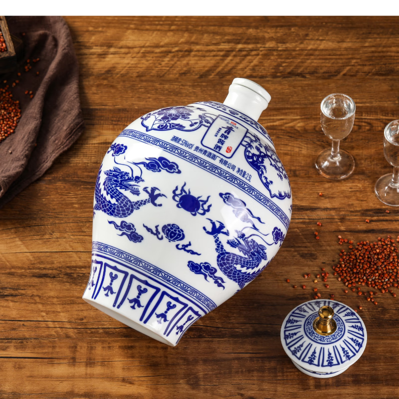 青酒【贵州老字号】青牌酱酒  陈坛 酱香型白酒 53度 2.5L 1坛