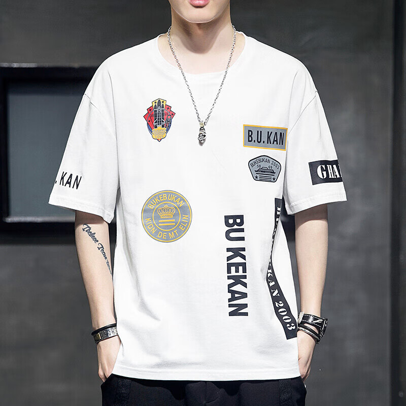 以纯 yishion官方旗舰店官网2033t短袖t恤夏季2020新款潮流宽松港风