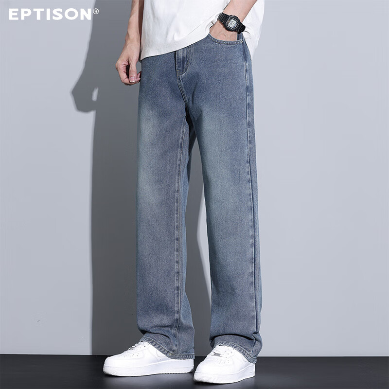 衣品天成【高街阔腿】男士牛仔裤男2025秋季新款百搭宽松直筒青少年裤子男