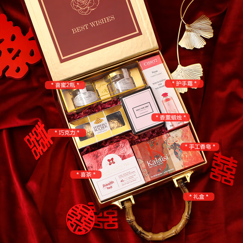 礼伴娘礼物婚礼婚宴会满月订婚回礼伴手礼礼盒 神秘花园【套装六】京