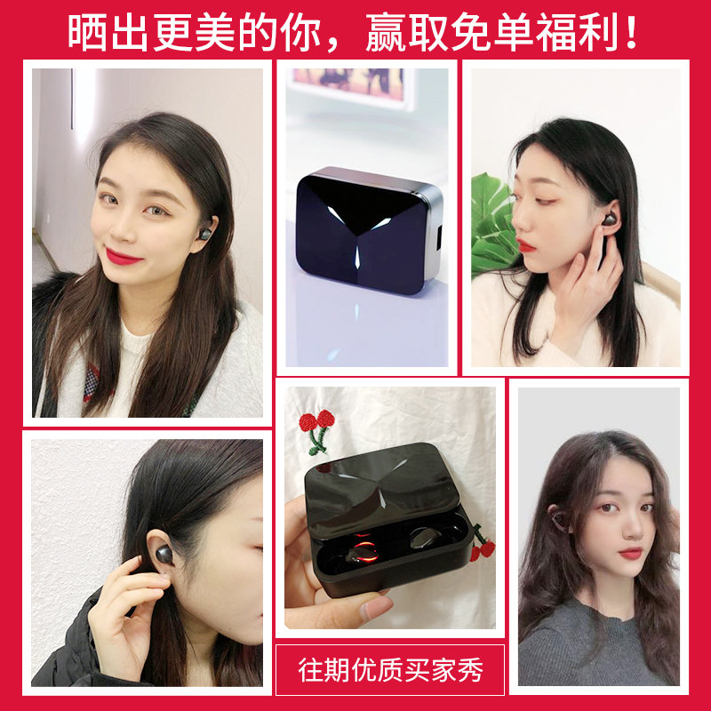 联想TG01蓝牙耳机真无线双耳运动超长续航待机游戏入耳式隐形降噪跑步开车适用于华为小米苹果安卓 黑兰色