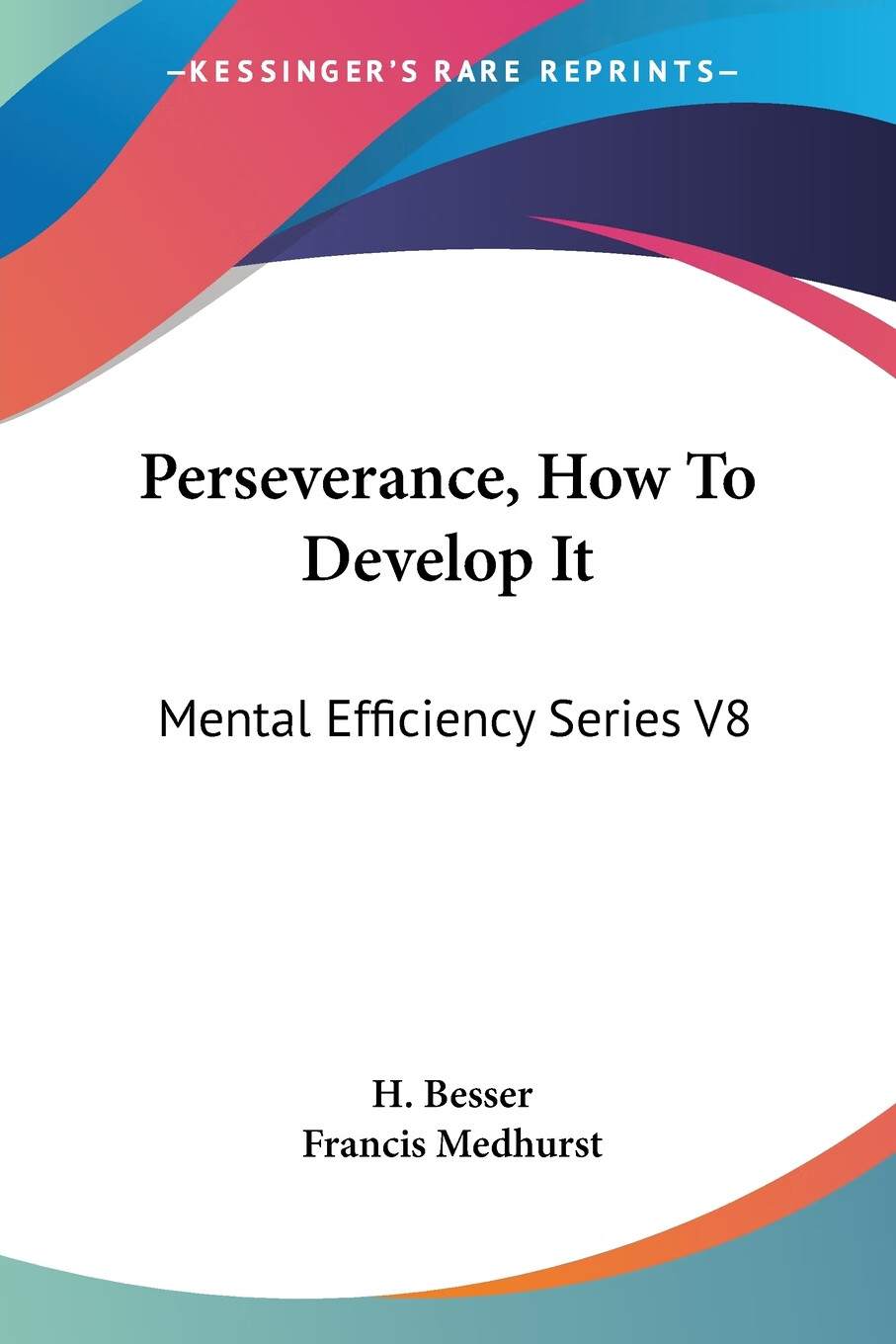【预售 按需印刷】perseverance, how to develop it
