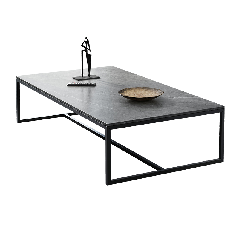 瑞象 轻奢茶几桌客厅家用茶桌茶台简约现代极简网红小茶几小户型小桌子 曜岩灰+黑架120CM