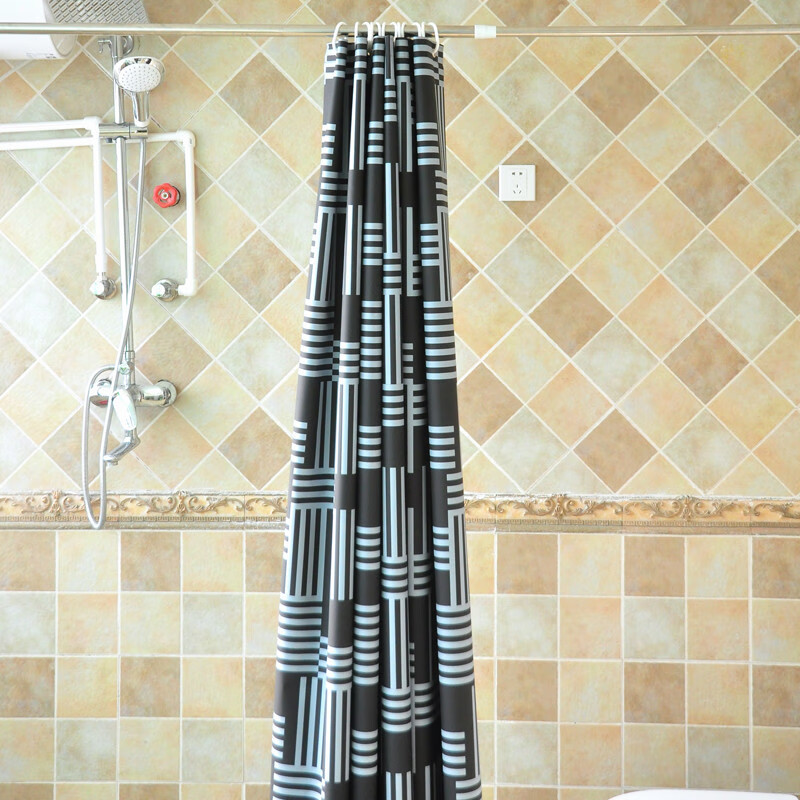 柚狮 浴室防水沐浴帘布 全遮光帘子浴室保暖隔断遮挡挂帘拉帘门帘窗帘