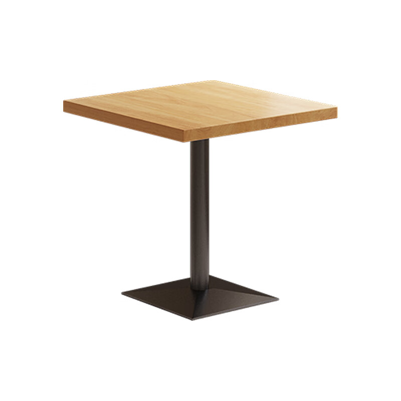 柚公馆奶茶小吃店饭店食堂实木歺餐桌椅组合小桌子正方形商用小方桌