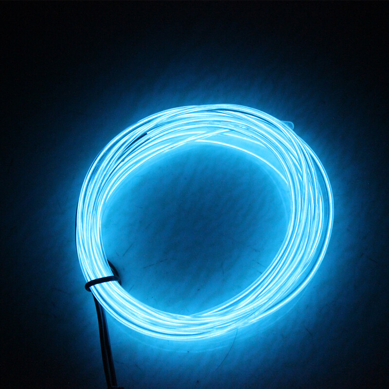 led冷光线火柴人衣服荧光舞演出服舞台表演道具 冰蓝色(一米单价)其他