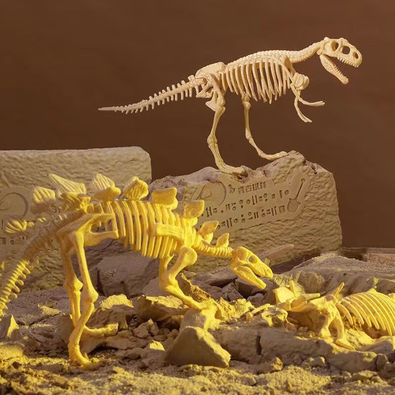 儿童考古挖掘恐龙宝石化石幼儿园diy盲盒手工制作礼物 【电商盒】恐龙化石挖掘盲盒随机一款