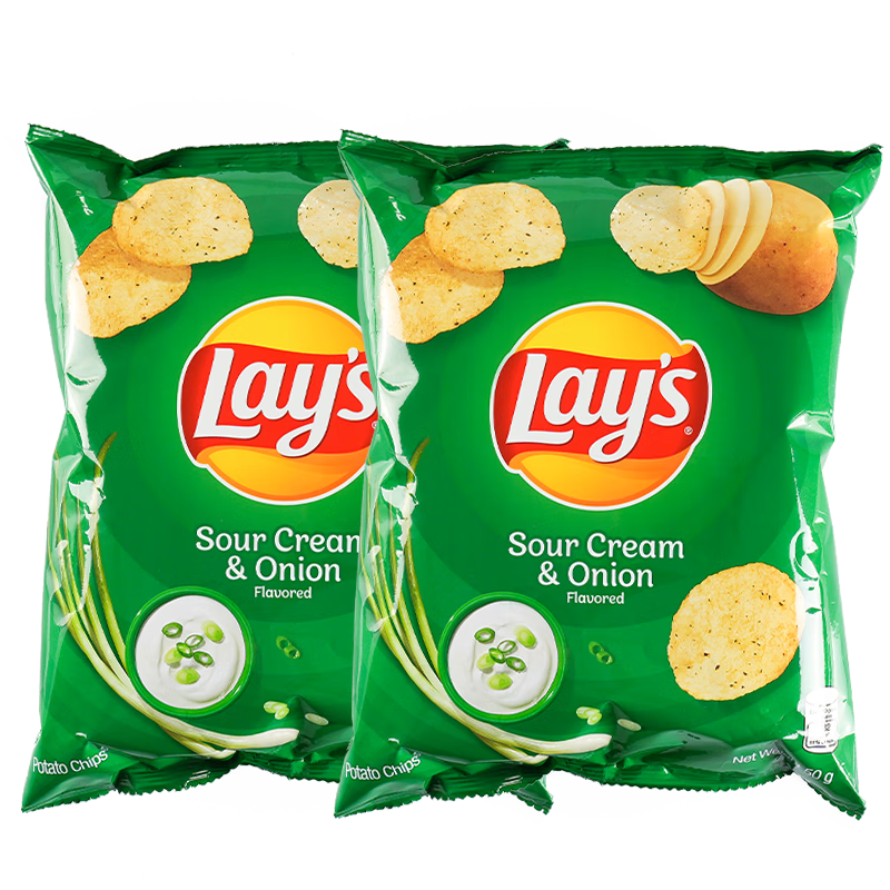 ���£�Lay's����Ƭ���������ζ50g*2�� ̨��� ������ʳ��ʳƷ