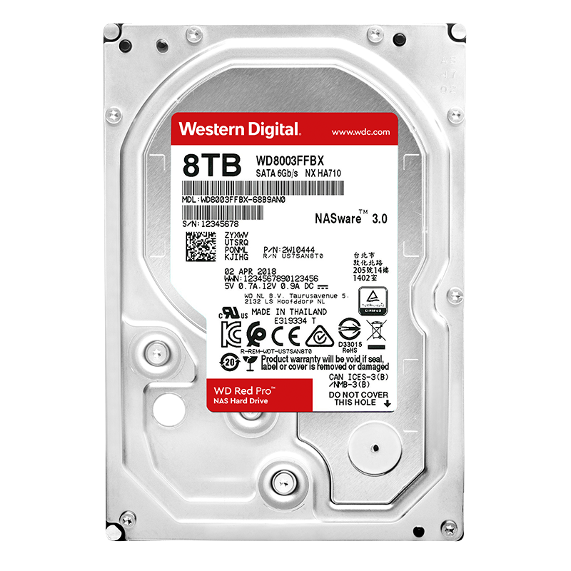 西部数据 红盘Pro系列 3.5英寸NAS硬盘 8TB