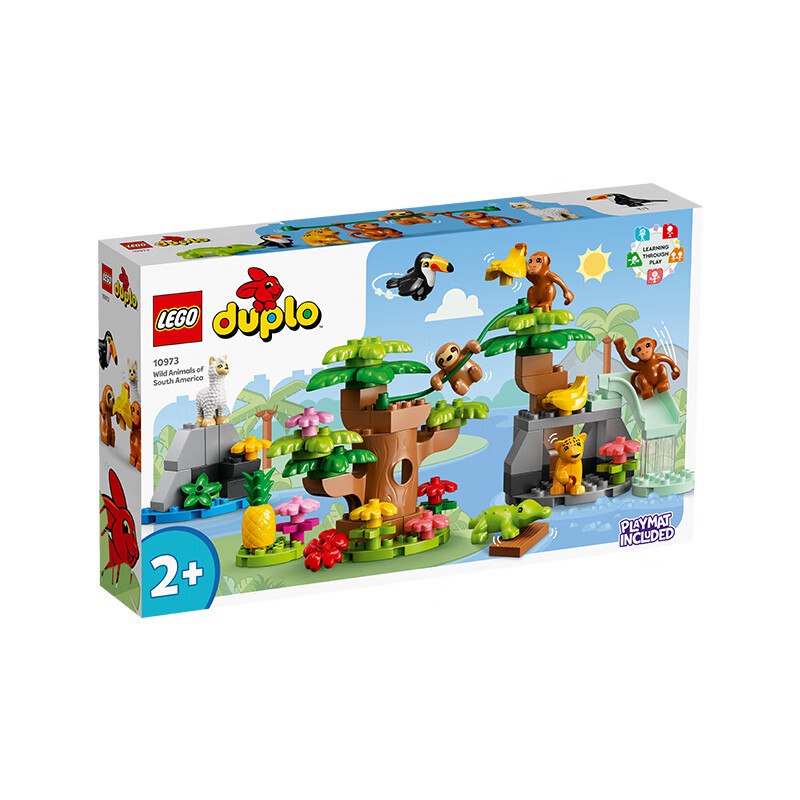 乐高（LEGO）积木 得宝DUPLO 10973 南美洲野生动物 2岁+儿童玩具生日礼物